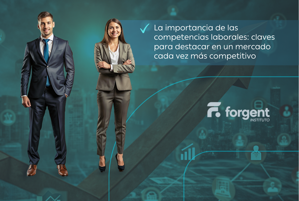 Persona capacitándose para desarrollar competencias laborales y mejorar su perfil profesional con formación continua en Forgent